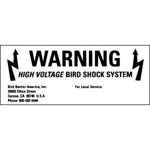 Shock Warning Label (10 pack)