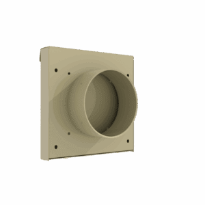 Dryer Wall Vent 4" Flush Mount - Tan