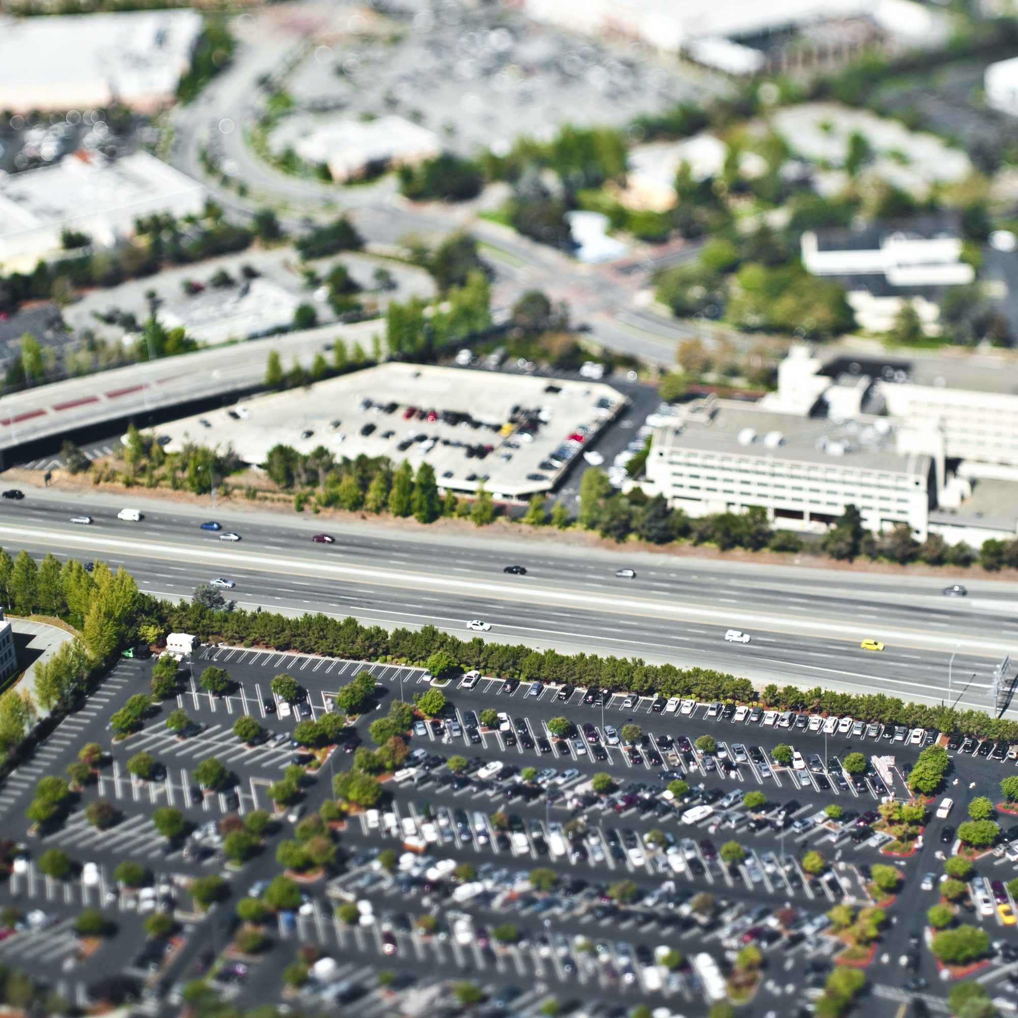 Aerial view of urban sprawl.