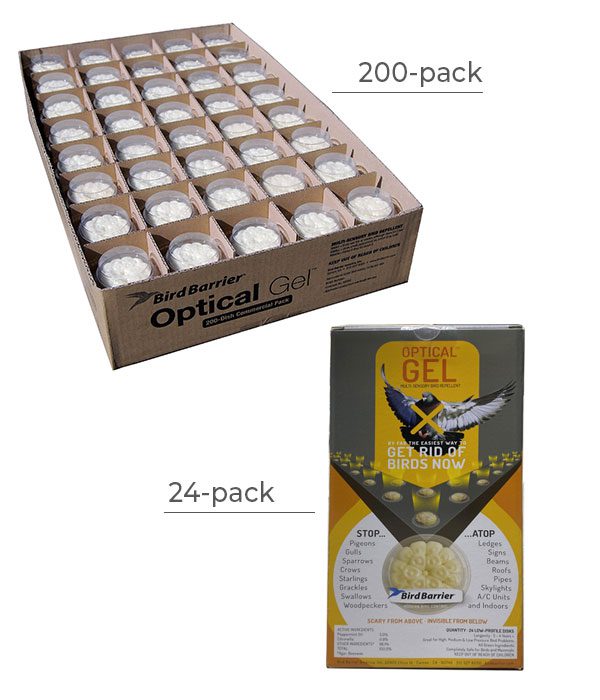 Optical Gel is available in a 24-pack, and a 200-pack for large projects.