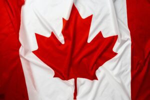 Photo of Rippled national flag of Canada
